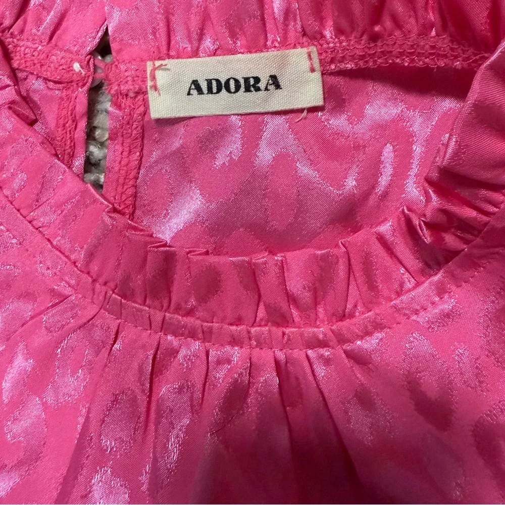 Pink Adora Leopard Print Silky Top - Picture 5 of 6